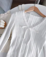 小浪漫蕾絲針織上衣 - Image 8