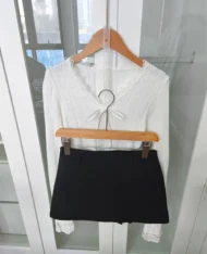 小浪漫蕾絲針織上衣 - Image 9