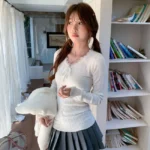 小浪漫蕾絲針織上衣