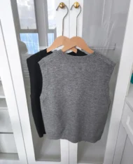 校園風刺繡馬甲背心 - Image 11