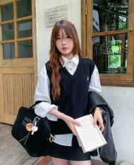 挺版寬白襯衫 - Image 3