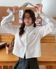 刺繡挺感襯衫 - Image 2