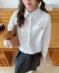 刺繡挺感襯衫 - Image 3