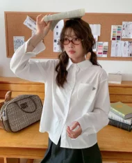 刺繡挺感襯衫 - Image 4