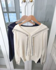 海軍風領結披肩上衣 - Image 14