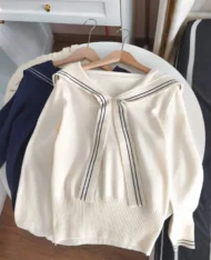 海軍風領結披肩上衣 - Image 9