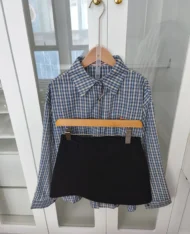 腊肠狗刺繡格紋襯衫 - Image 11