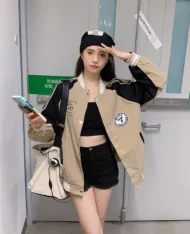 率性酷Girl女孩棒球外套 - Image 3