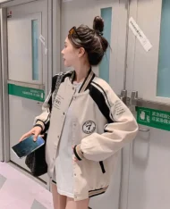 率性酷Girl女孩棒球外套 - Image 6