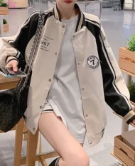 率性酷Girl女孩棒球外套 - Image 7