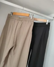 雙釦垂墜感西裝寬褲 - Image 14