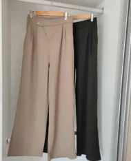 雙釦垂墜感西裝寬褲 - Image 12