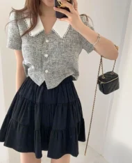 鬆緊腰層次蛋糕半身裙 - Image 3