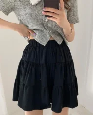 鬆緊腰層次蛋糕半身裙 - Image 5