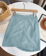 精緻女孩抓皺高腰裙 - Image 6