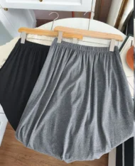 斜肩上衣+鬆緊腰長裙兩件式套裝Set - Image 17