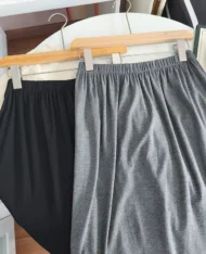 斜肩上衣+鬆緊腰長裙兩件式套裝Set - Image 18