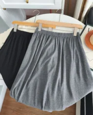 斜肩上衣+鬆緊腰長裙兩件式套裝Set - Image 16