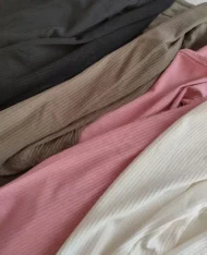 素色直條紋圓弧上衣 - Image 8