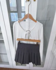 蕾絲領蝴蝶結上衣 - Image 8