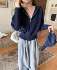 連帽針織外套 - Image 5