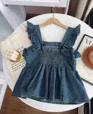 蕾絲花邊娃娃牛仔上衣 - Image 8