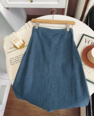 高腰牛仔半長裙 - Image 5