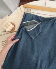 高腰牛仔半長裙 - Image 6