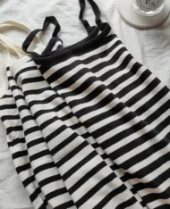 夏日清爽細肩帶條紋拼色背心 - Image 5