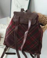 英倫風格紋雙肩包 - Image 13