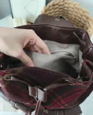 英倫風格紋雙肩包 - Image 12