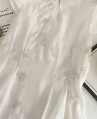 中式古典精緻刺繡連身裙 - Image 10