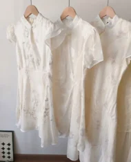 中式古典精緻刺繡連身裙 - Image 13