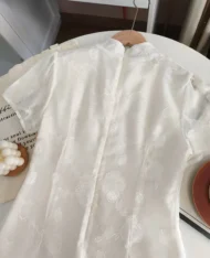 古典美緹花寬連身裙 - Image 9