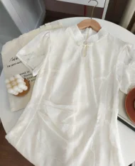 古典美緹花寬連身裙 - Image 5