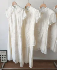 精緻緹花中式感連身裙 - Image 13