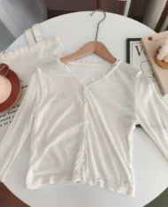 透視蕾絲花邊小外套 - Image 8