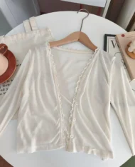 透視蕾絲花邊小外套 - Image 11