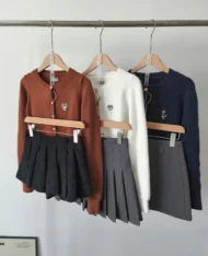 布朗尼小熊刺繡針織上衣 - Image 13