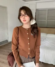 布朗尼小熊刺繡針織上衣 - Image 3