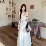 附贈腰帶！上衣+半長裙三件套裝Set