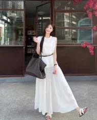 附贈腰帶！上衣+半長裙三件套裝Set - Image 7