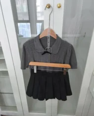 校園麻花蝴蝶結針織上衣 - Image 9