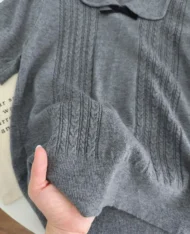 校園麻花蝴蝶結針織上衣 - Image 6