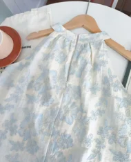 [預購補貨中] 中式花瓣刺繡削肩上衣 - Image 13