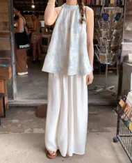 [預購補貨中] 慵懶鬆弛寬長褲 - Image 3