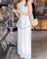 [預購補貨中] 慵懶鬆弛寬長褲 - Image 5