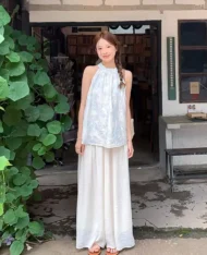 [預購補貨中] 慵懶鬆弛寬長褲 - Image 4