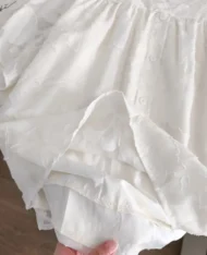 [預購補貨中] 中式荷葉V領緹花上衣 - Image 9