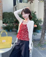 小碎花細肩娃娃上衣 - Image 3